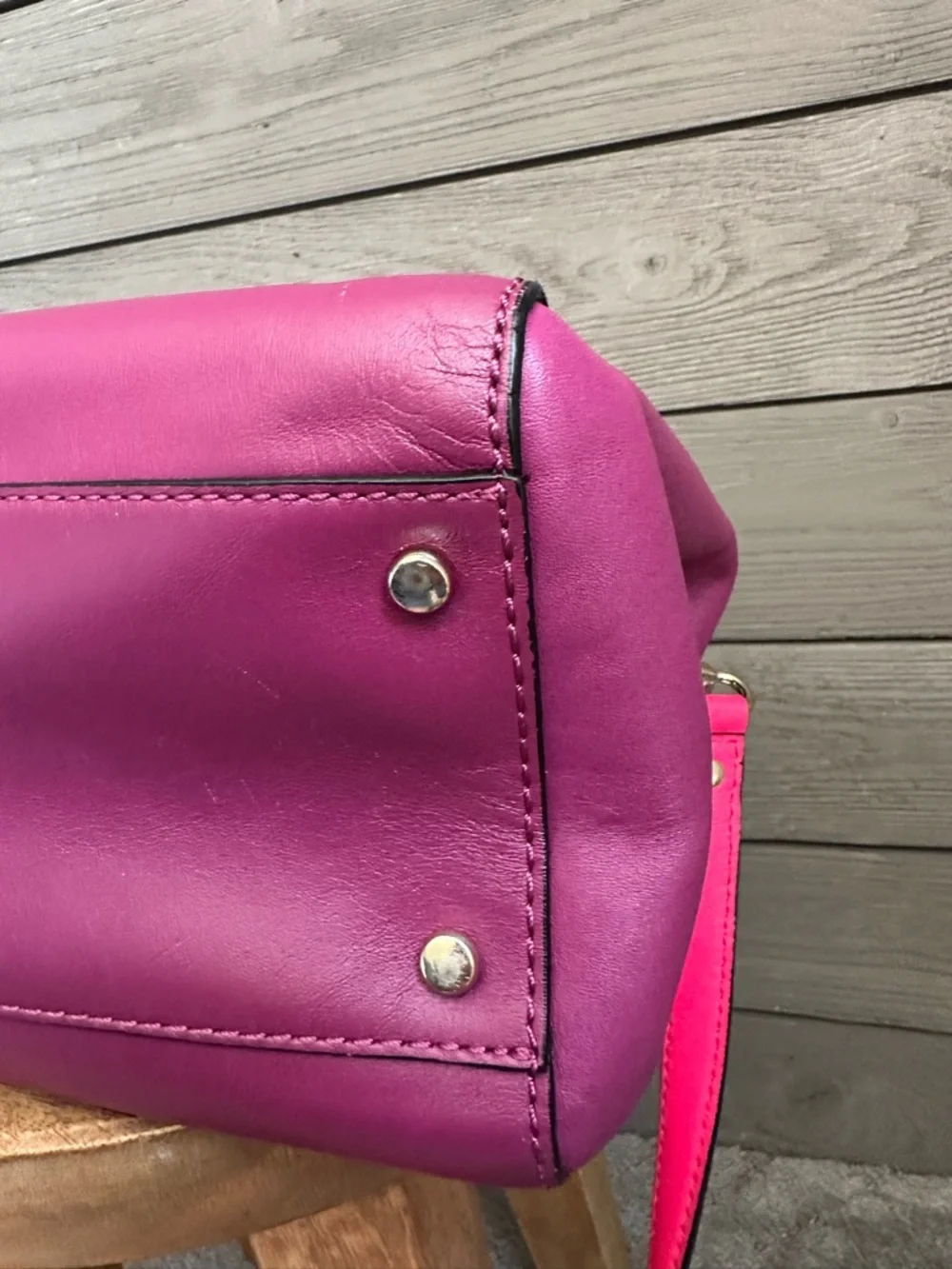 Kate Spade Joanie Catherine Street Moody Plum Purse Handbag Bright Pink Purple